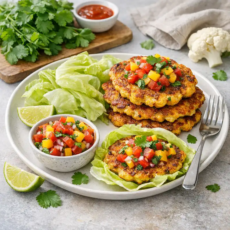 Blomkålsfritters med salsa