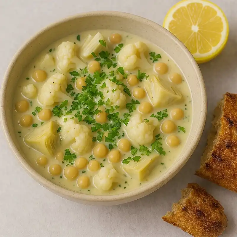 Blomkålsgryta med dragon och citron