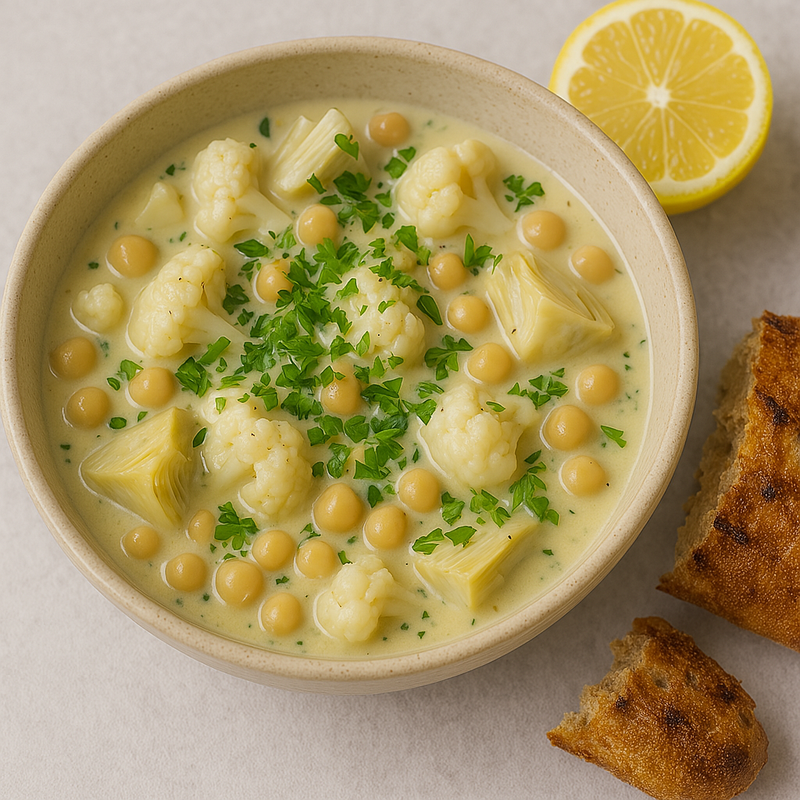 Blomkålsgryta med dragon och citron