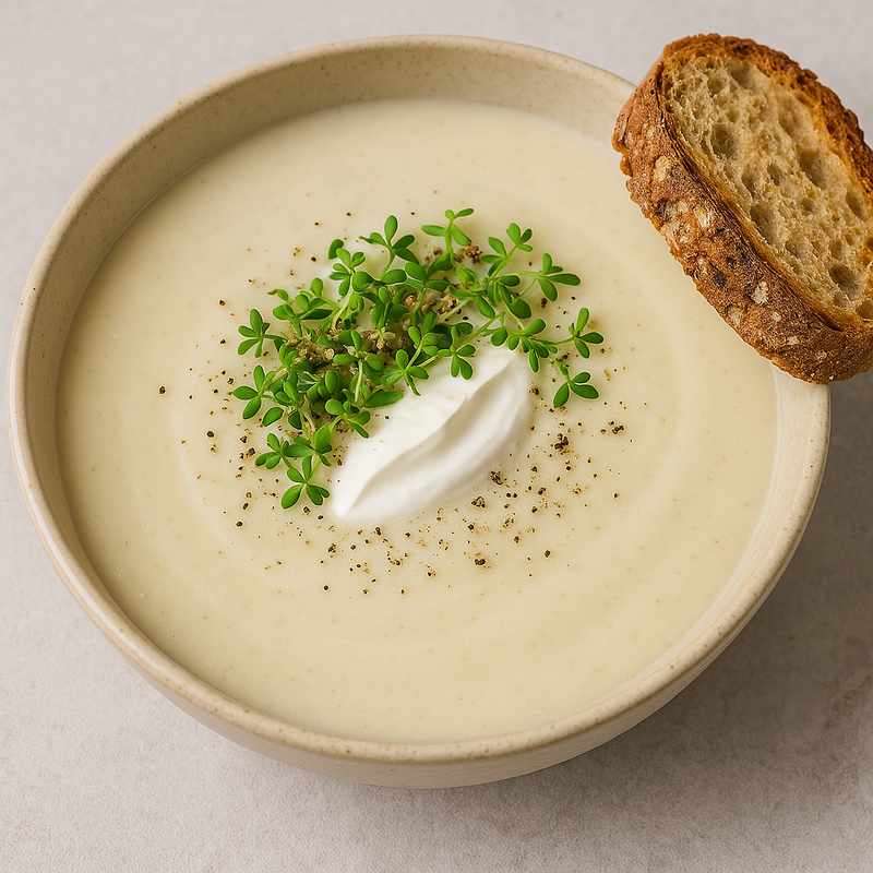 Blomkålssoppa med syrad grädde