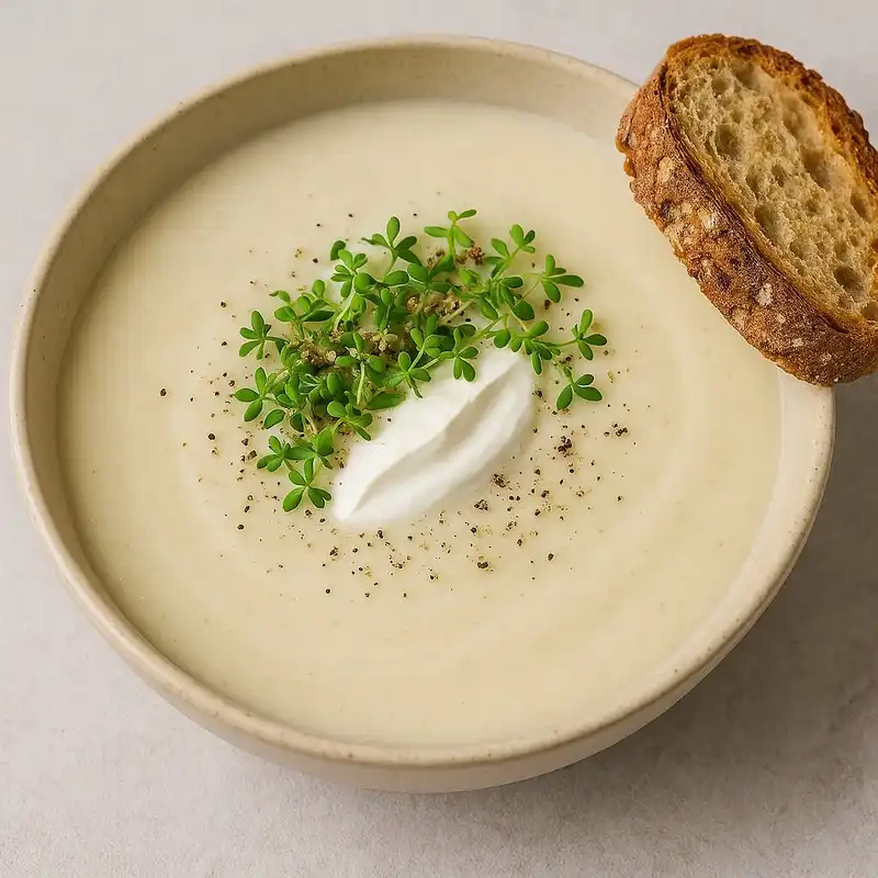 Blomkålssoppa med syrad grädde