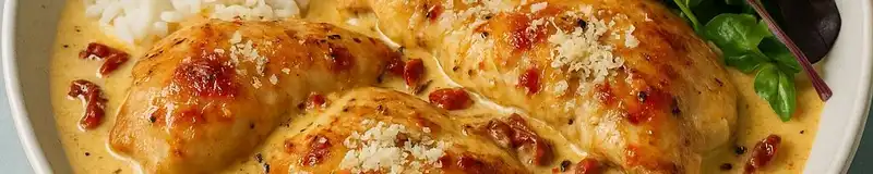 Kycklinglårfilé med vitlök och soltorkad tomat