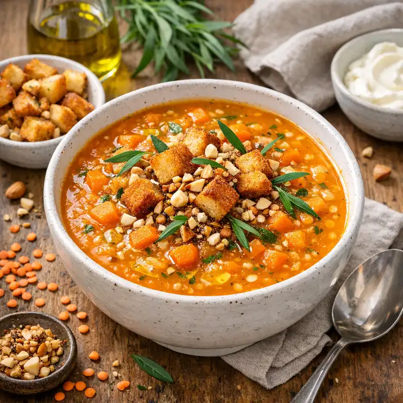Morotssoppa med linser