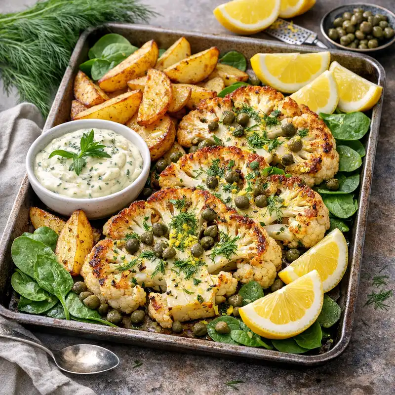 Rostad blomkål med dill och citron