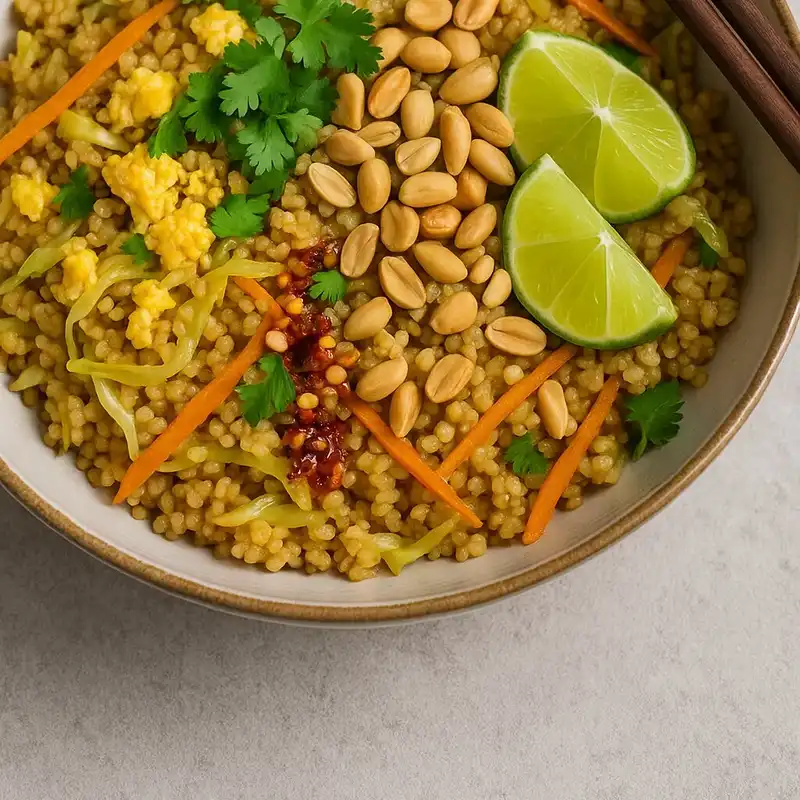 Stekt bulgur med spetskål