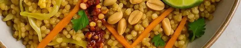 Stekt bulgur med spetskål