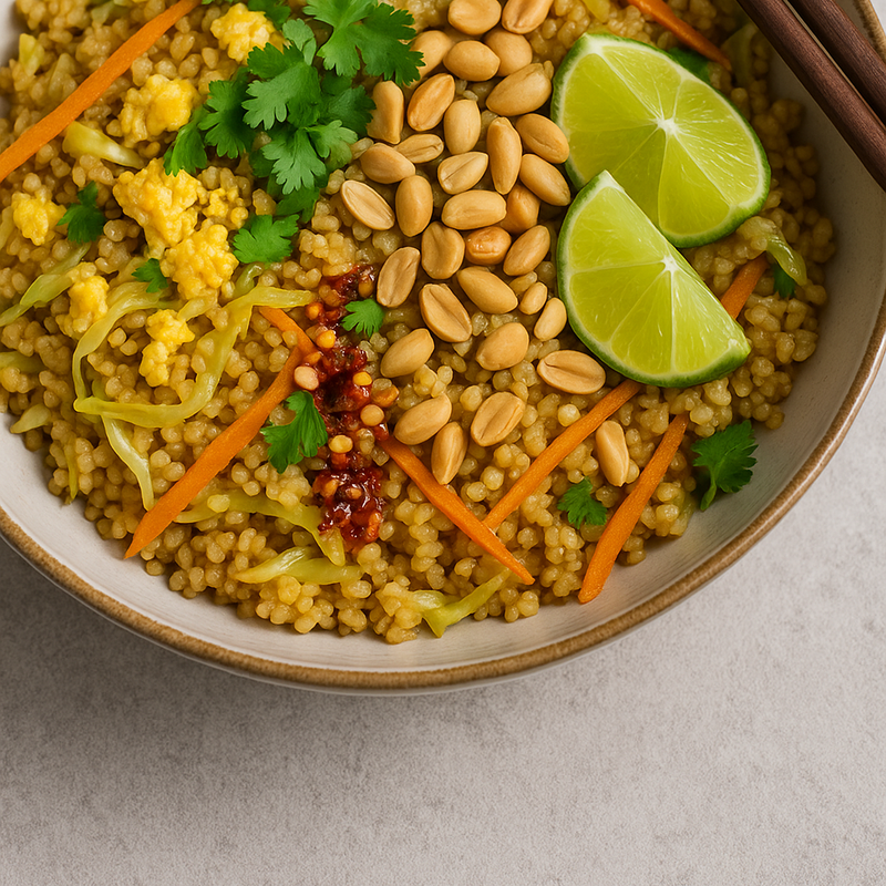 Stekt bulgur med spetskål