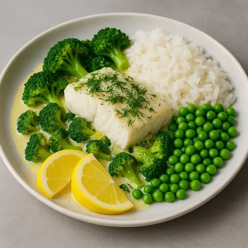 Torsk i ugn med purjolök och dill